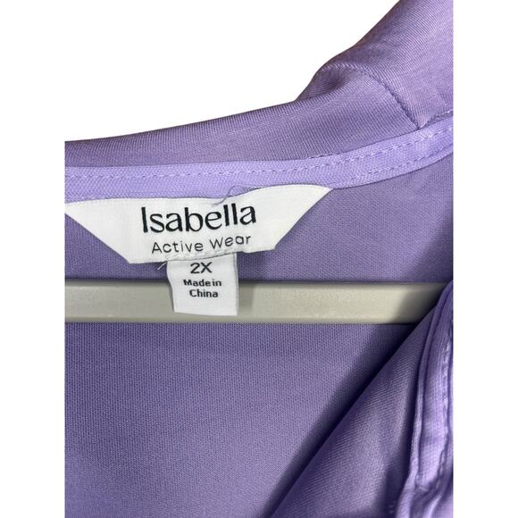Isabella Active Wear Hooded Bomber Jacket Viola Purple Size 2X - Picture 4 of 4